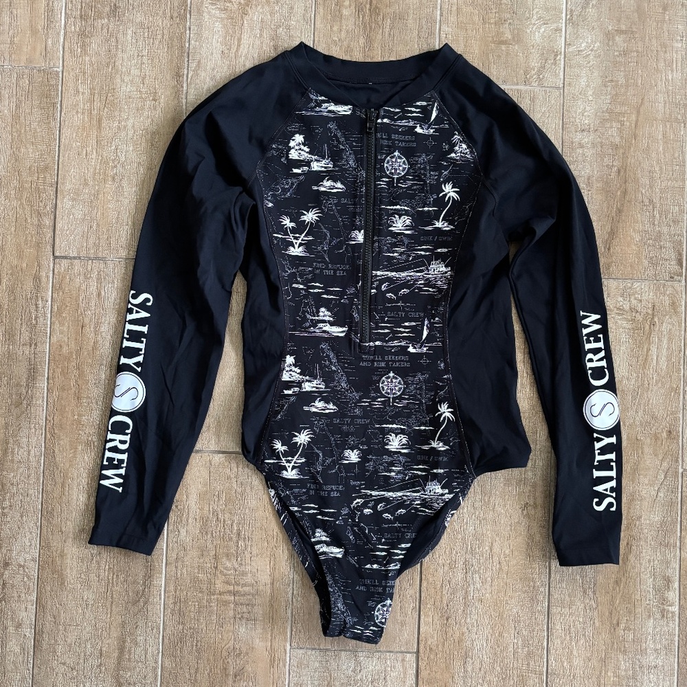 Salty Crew One Piece Zip Up Swimsuit